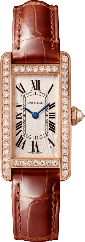 Cartier,Tank 34.80x19mm,34.80x19mm,Rose Gold,Silver,Quartz,Sapphire,Crystal Glass,Square,WJTA0028