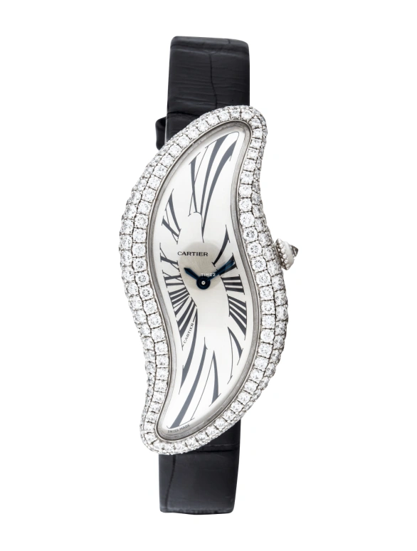 Cartier,Baignoire 47.25x22.90mm,47.25x22.90mm,White Gold,Silver,Handwound,In-house Caliber,Sapphire,Crystal Glass,WJ306004