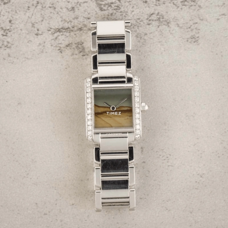 Cartier,Tank 18mm,18mm,White Gold,Multi-Color,Quartz,Sapphire,Square,WE1036S3