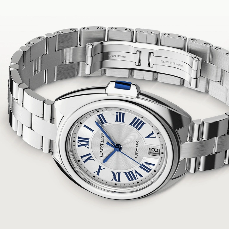 Cartier,Clé de Cartier 35mm,35mm,Stainless Steel,Silver,Automatic,Day,42hours,WSCL0006