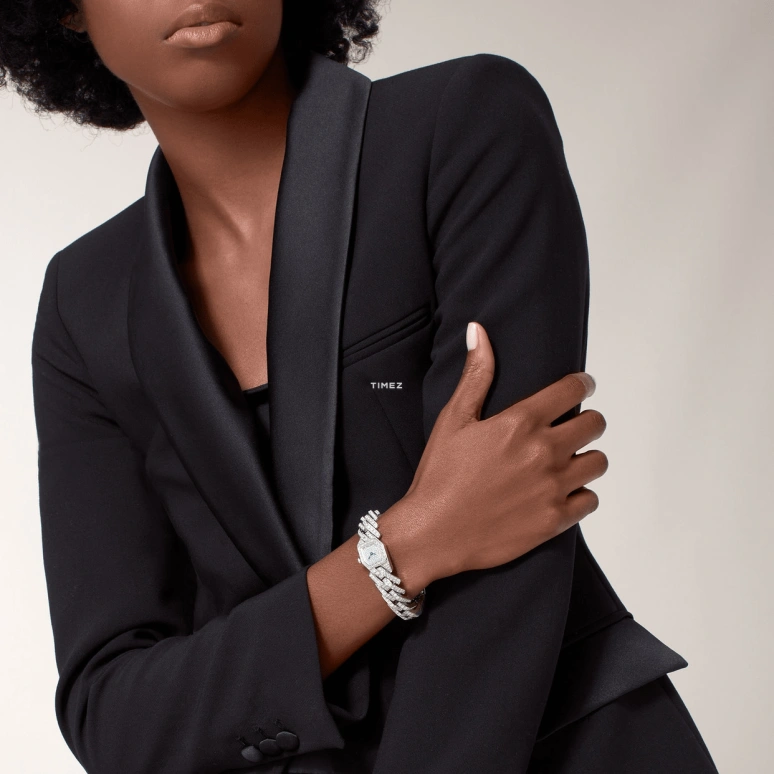 Cartier,Maillon de Cartier 16x17mm,16x17mm,White Gold,Silver,Quartz,Sapphire,Crystal Glass,Other,WJBJ0005