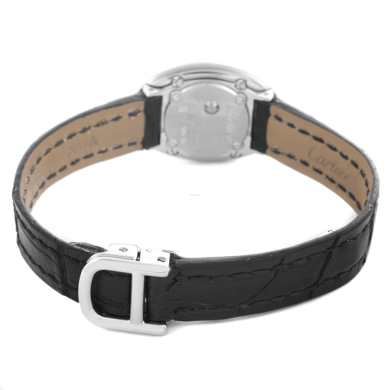 Cartier,Baignoire 26mm,26mm,White Gold,Silver,Quartz,Sapphire,Crystal Glass,Oval,WB509531