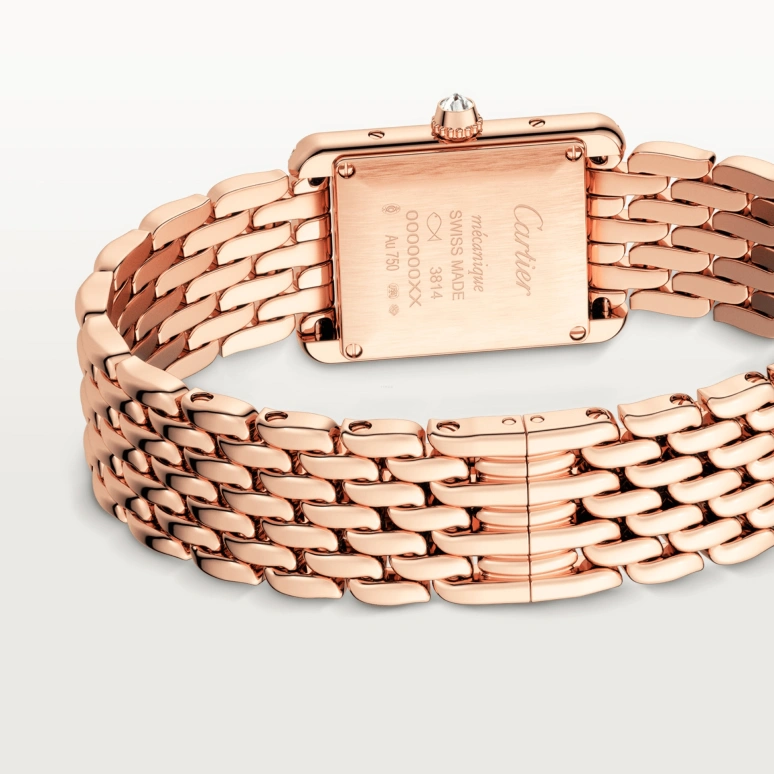 Cartier,Tank 29.50x22mm,29.50x22mm,Rose Gold,Silver,Handwound,38hours,In-house Caliber,WJTA0020