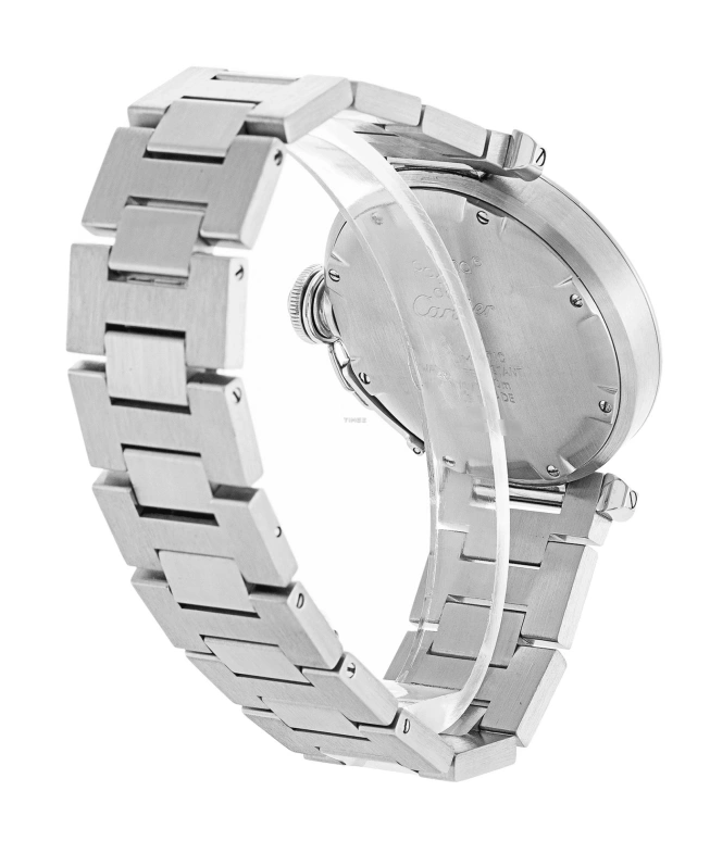 Cartier,Pasha de Cartier 36mm,36mm,Stainless Steel,Orange,Automatic,Day,Sapphire,Crystal Glass,W31024M7
