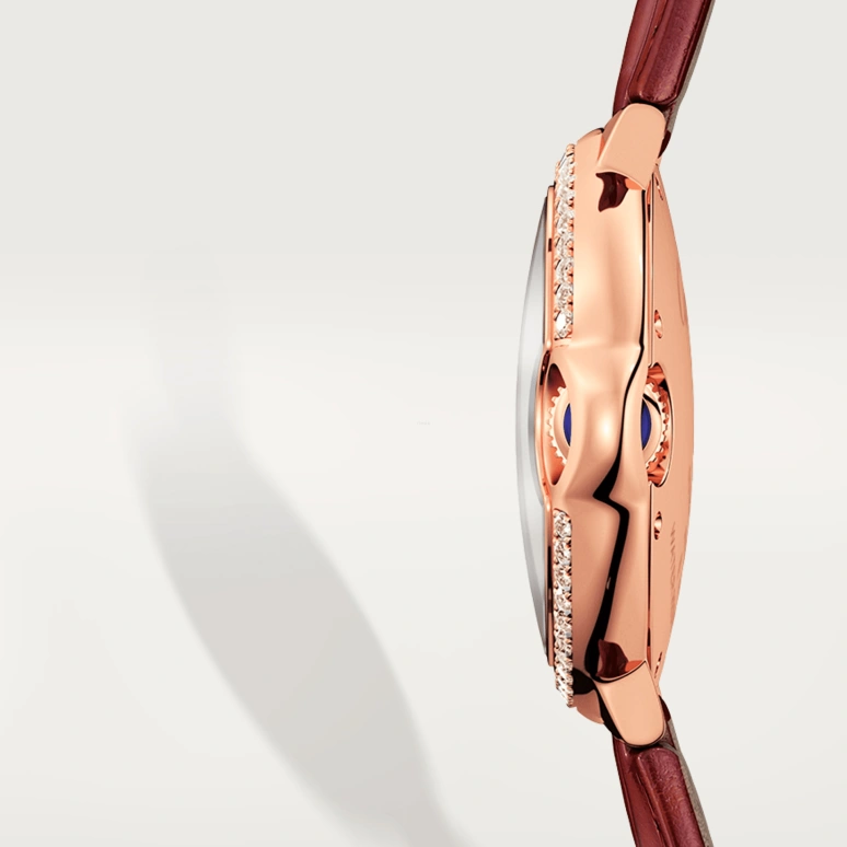 Cartier,Ballon Bleu de Cartier 33mm,33mm,Rose Gold,Silver,Automatic,Sapphire,Crystal Glass,Round,WJBB0033