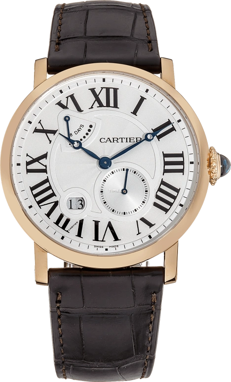 Cartier,Rotonde de Cartier 42mm,42mm,Rose Gold,Silver,Handwound,Power Reserve Indicator,Big Date,W1556203