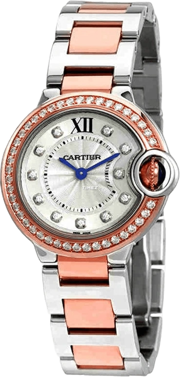 Cartier,Ballon Bleu de Cartier 28mm,28mm,Stainless Steel,Silver,Quartz,Sapphire,Crystal Glass,Round,W3BB0009