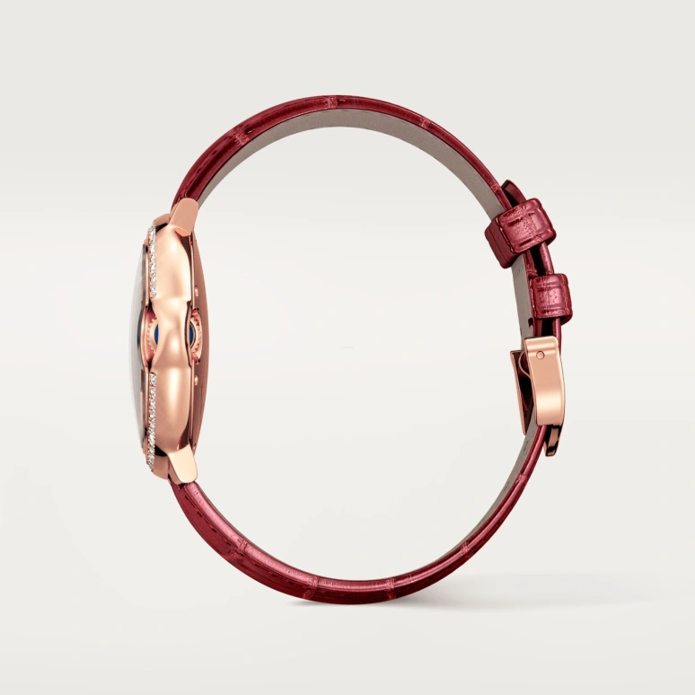 Cartier,Ballon Bleu de Cartier 33mm,33mm,Rose Gold,Silver,Automatic,Sapphire,Crystal Glass,Round,WJBB0033