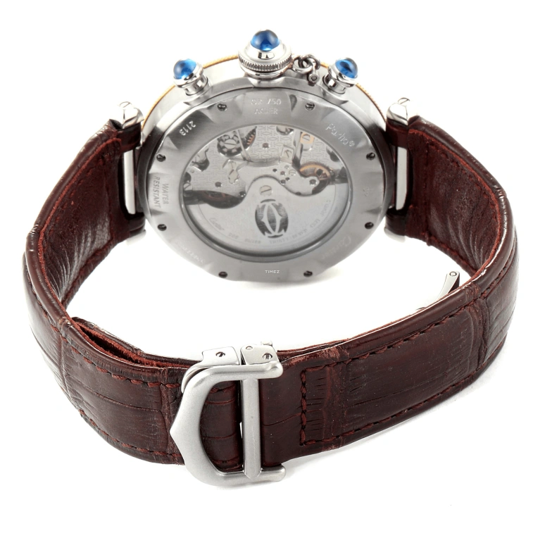 Cartier,Pasha de Cartier 38mm,38mm,Stainless Steel,Silver,Automatic,Chronograph,Day,W3014051