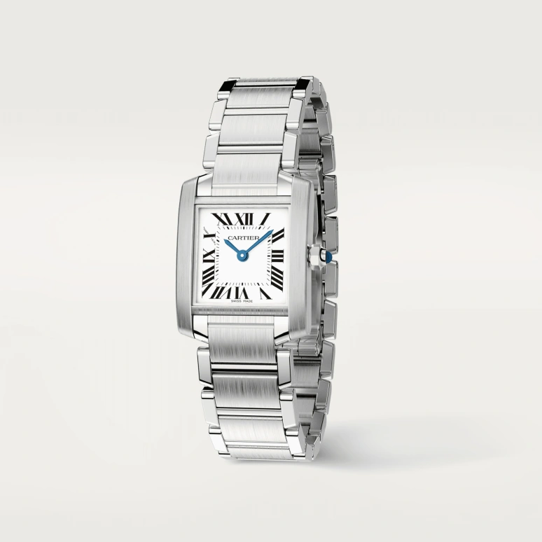 Cartier,Tank 25x20mm,25x20mm,Stainless Steel,Silver,Quartz,In-house Caliber,Sapphire,Crystal Glass,W51008Q3