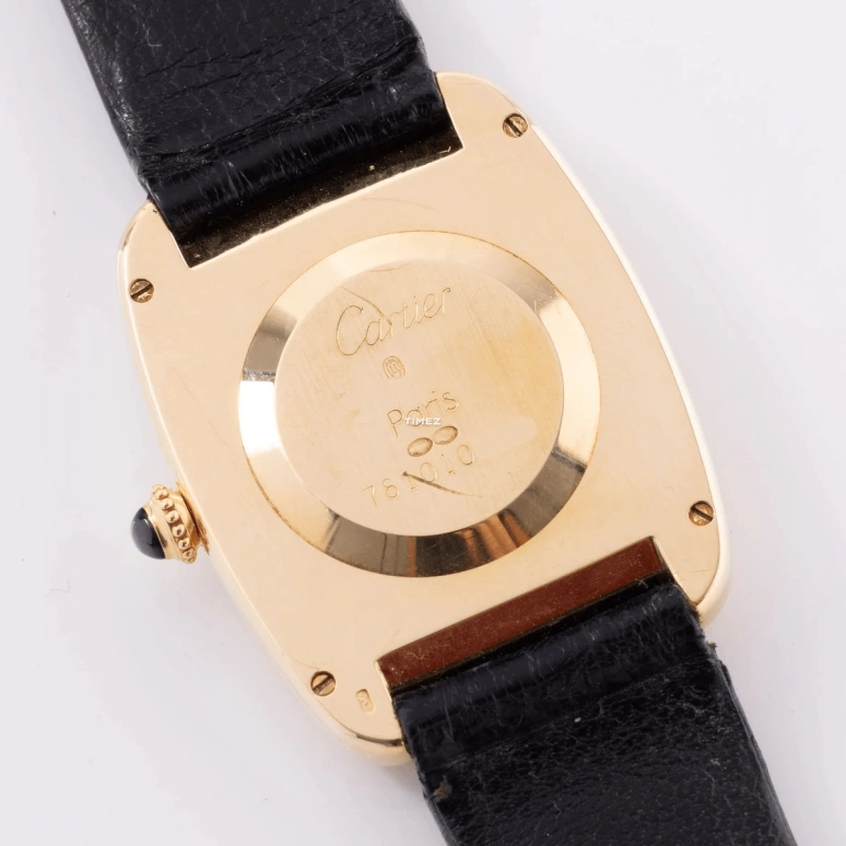 Cartier,Tonneau 25mm,25mm,Yellow Gold,White,Handwound,Hardlex,Tonneau,7810