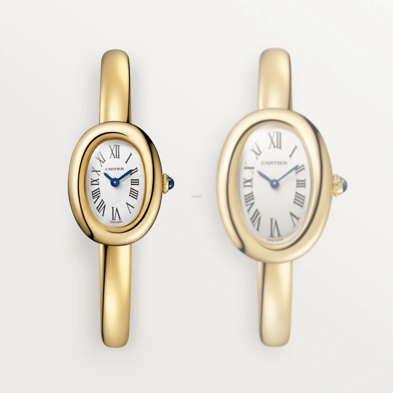 Cartier,Baignoire 24.60x18.70mm,24.60x18.70mm,Yellow Gold,Silver,White,Quartz,Sapphire,Crystal Glass,Oval,WGBA0050