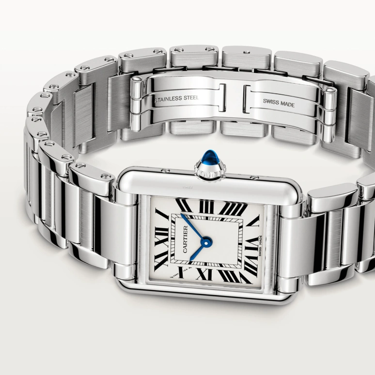 Cartier,Tank 29.50x22mm,29.50x22mm,Stainless Steel,White,Quartz,Sapphire,Crystal Glass,Rectangular,WSTA0107