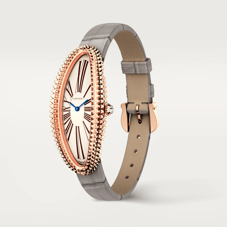 Cartier,Baignoire 47x21mm,47x21mm,Rose Gold,Silver,Handwound,38hours,In-house Caliber,WGBA0009