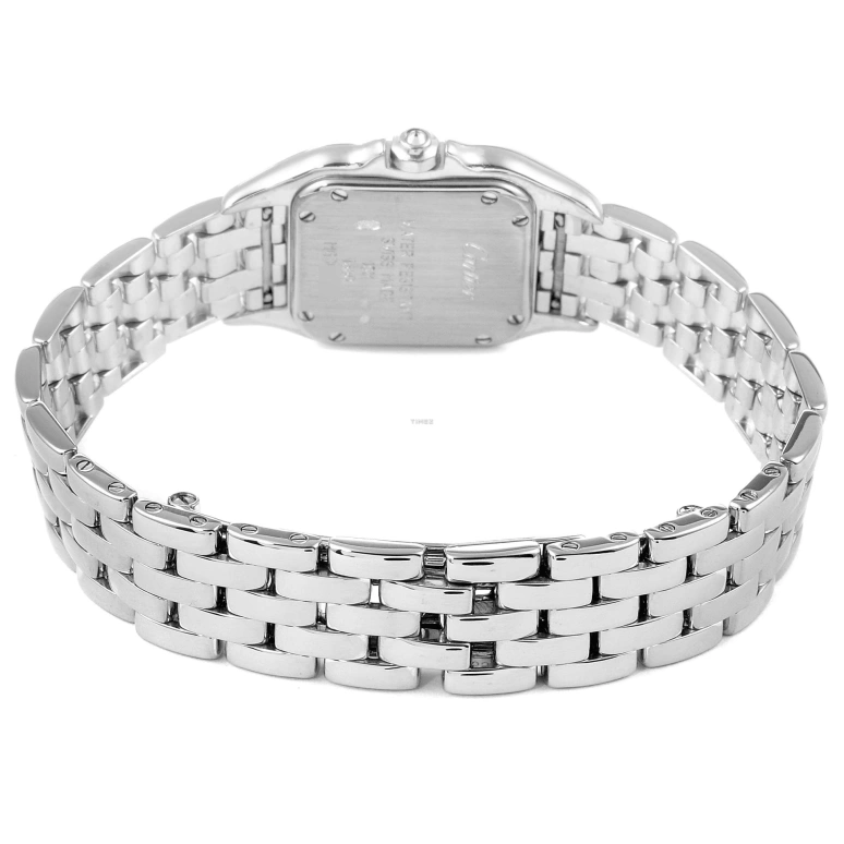 Cartier,Panthère de Cartier 22mm,22mm,White Gold,Silver,Quartz,Sapphire,Crystal Glass,Square,WF3091F3