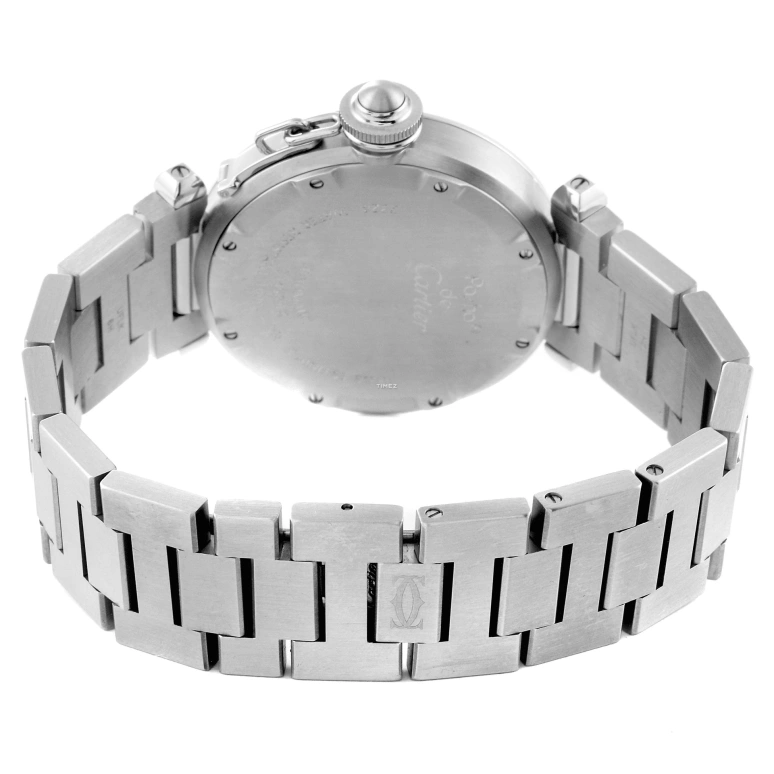 Cartier,Pasha de Cartier 35mm,35mm,Stainless Steel,Pink,Automatic,Day,42hours,W31075M7