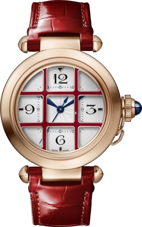 Cartier,Pasha de Cartier 35mm,35mm,Rose Gold,Silver,Automatic,42hours,In-house Caliber,WGPA0028
