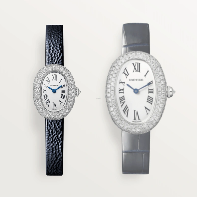 Cartier,Baignoire 24.60x18.70mm,24.60x18.70mm,White Gold,Silver,Quartz,Sapphire,Crystal Glass,Oval,WJBA0036