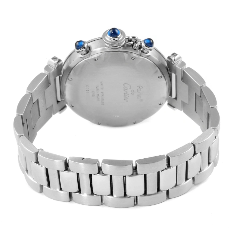Cartier,Pasha de Cartier 38mm,38mm,Stainless Steel,Silver,Quartz,Chronograph,Day,W31018H3