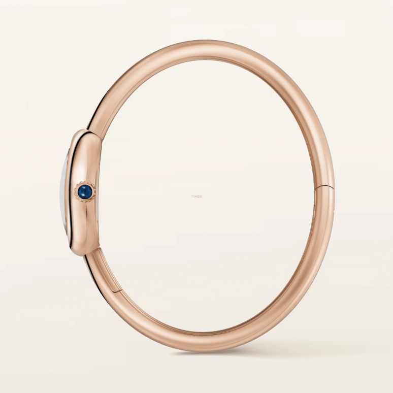 Cartier,Baignoire 24.60x18.70mm,24.60x18.70mm,Rose Gold,Silver,Quartz,Sapphire,Crystal Glass,Oval,WGBA0081