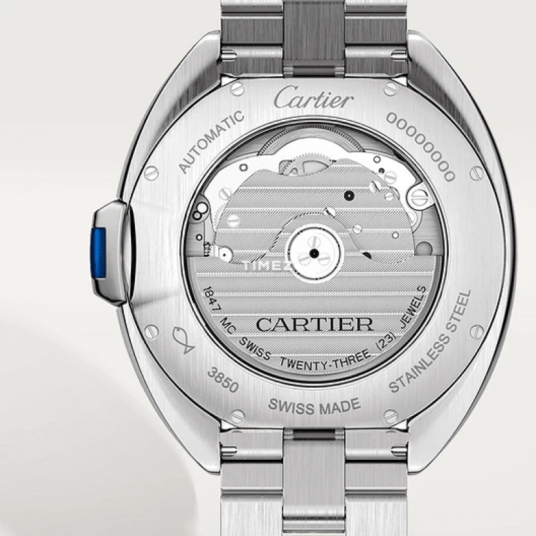 Cartier,Clé de Cartier 40mm,40mm,Stainless Steel,Silver,Automatic,Day,42hours,WSCL0007