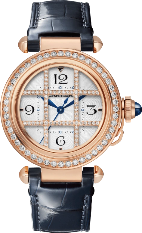 Cartier,Pasha de Cartier 35mm,35mm,Rose Gold,Silver,Automatic,42hours,In-house Caliber,WJPA0020