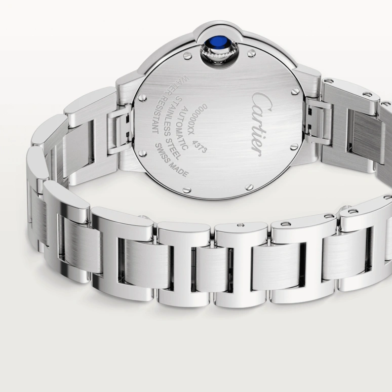 Cartier,Ballon Bleu de Cartier 33mm,33mm,Stainless Steel,Blue,Sapphire,Closed,WSBB0062