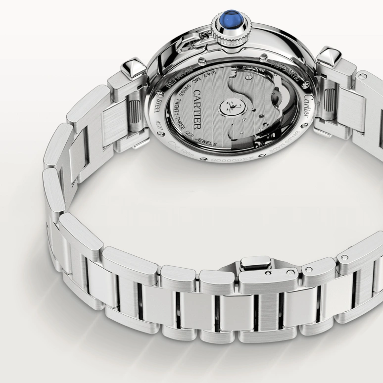 Cartier,Pasha de Cartier 35mm,35mm,Stainless Steel,Silver,Automatic,42hours,In-house Caliber,WSPA0013