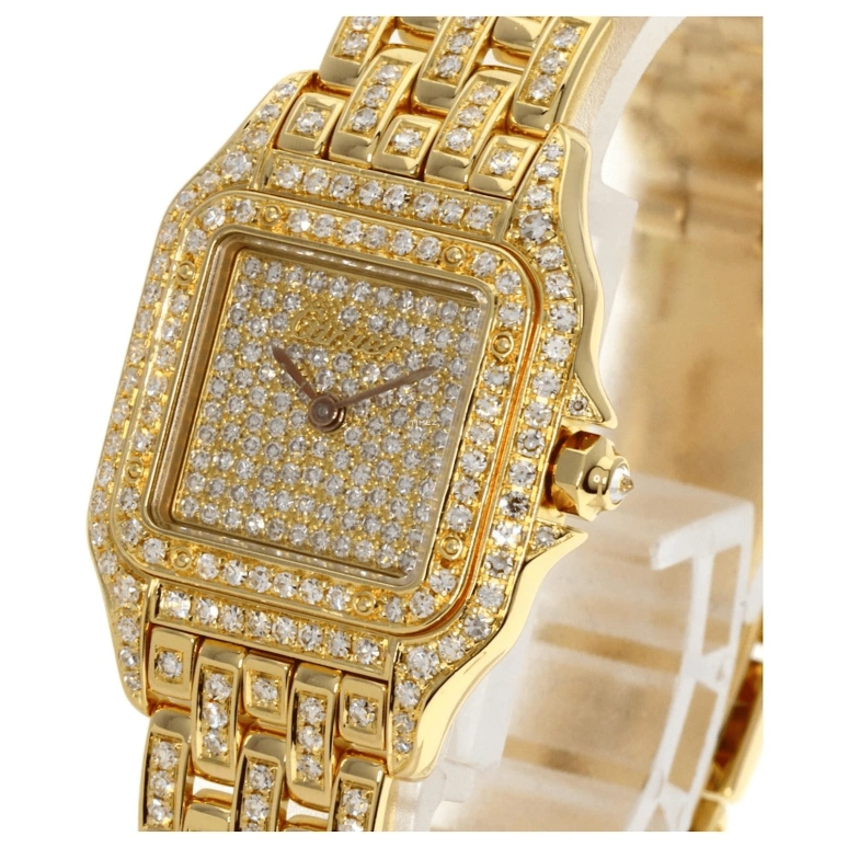 Cartier,Panthère de Cartier 22mm,22mm,Yellow Gold,Gold,Quartz,Sapphire,Rectangular,WF3072B9PVE