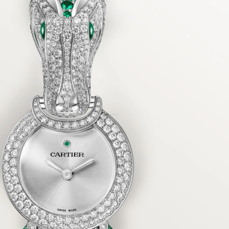 Cartier,High Jewelry Watches 23.60mm,23.60mm,White Gold,Silver,Quartz,Sapphire,Crystal Glass,Other,HPI01656