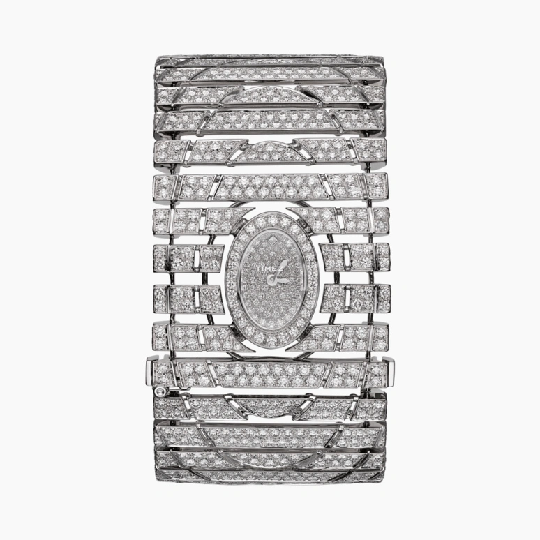 Cartier,High Jewelry Watches 160mm,160mm,White Gold,Silver White,Quartz,Sapphire,Crystal Glass,Setting,Diamonds,Emerald,HPI00950