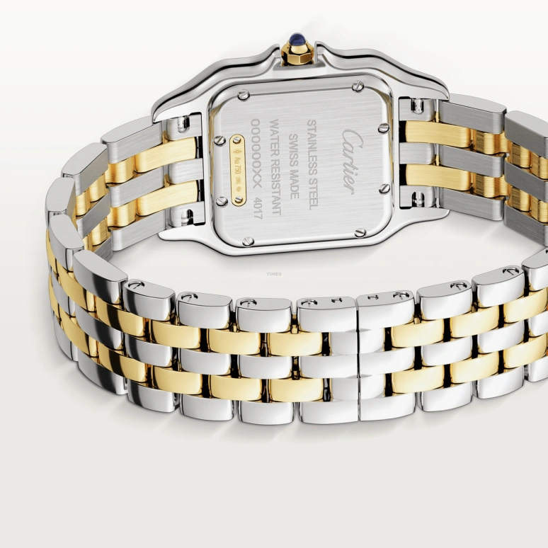 Cartier,Panthère de Cartier 36.50x26.70mm,36.50x26.70mm,Stainless Steel,Yellow Gold,Silver,Quartz,Glass,Square,W2PN0019