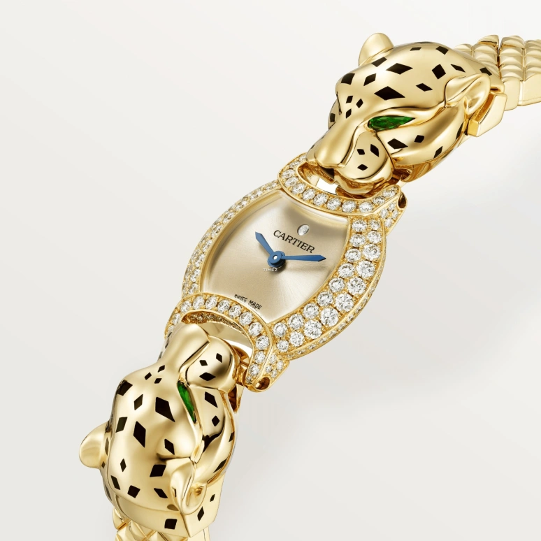 Cartier,Panthère Jewelry Watches 22.20mm,22.20mm,Yellow Gold,Gold,Quartz,Sapphire,Other,HPI01441