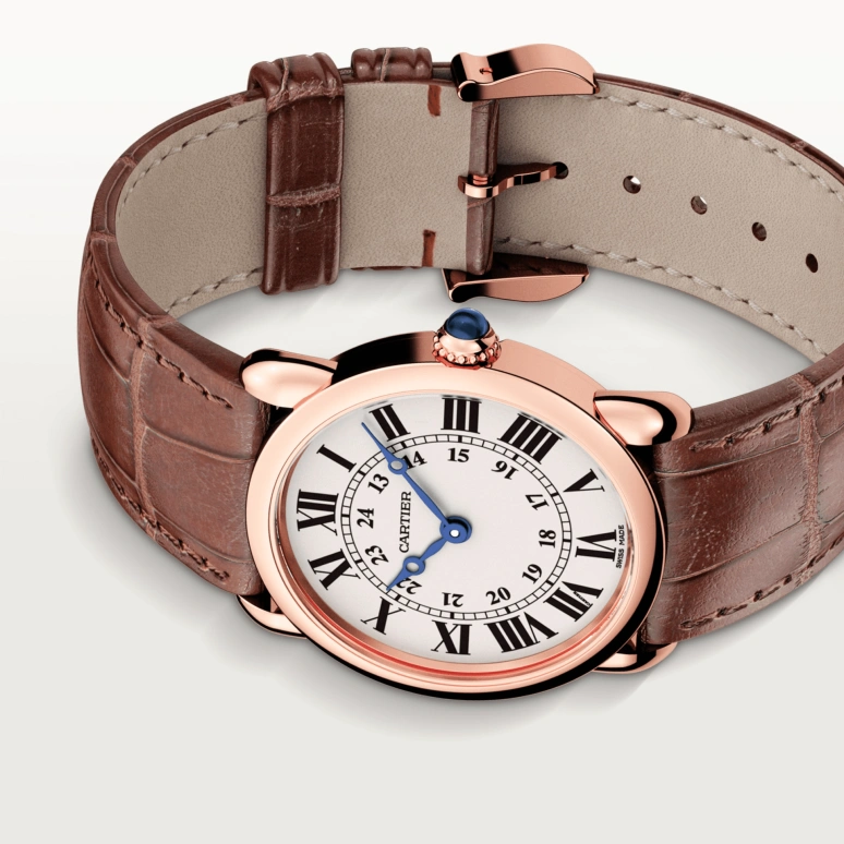 Cartier,Ronde de Cartier 29mm,29mm,Rose Gold,Silver,Quartz,In-house Caliber,Sapphire,Crystal Glass,W6800151