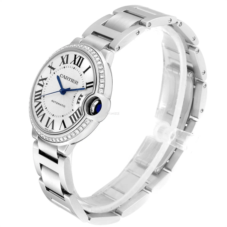 Cartier,Ballon Bleu de Cartier 36mm,36mm,Stainless Steel,Silver,Automatic,Sapphire,Crystal Glass,Round,W4BB0017