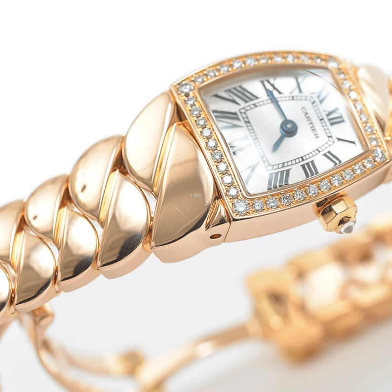 Cartier,La Dona de Cartier 18mm,18mm,Rose Gold,Silver,Quartz,Sapphire,Crystal Glass,WE60086I