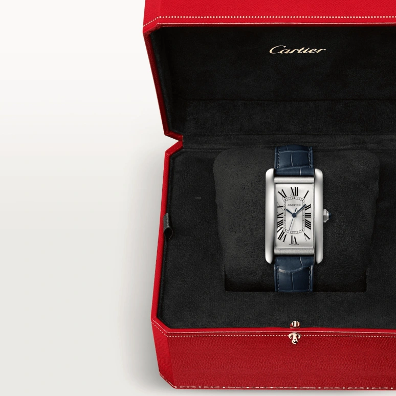 Cartier,Tank 45.10x26.60mm,45.10x26.60mm,Stainless Steel,Silver,Automatic,Sapphire,Crystal Glass,Square,WSTA0045