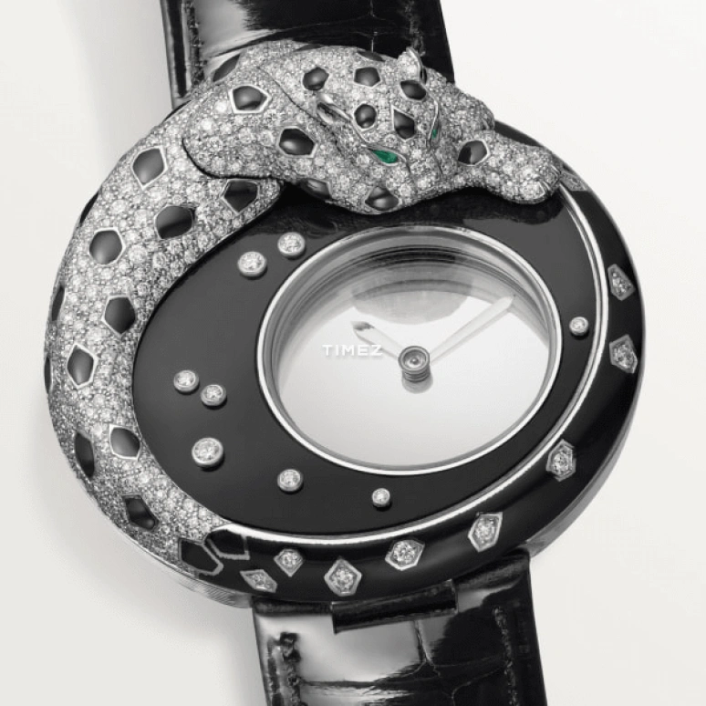 Cartier,High Jewelry Watches 40mm,40mm,White Gold,Black,Silver,Handwound,48hours,In-house Caliber,HPI01011