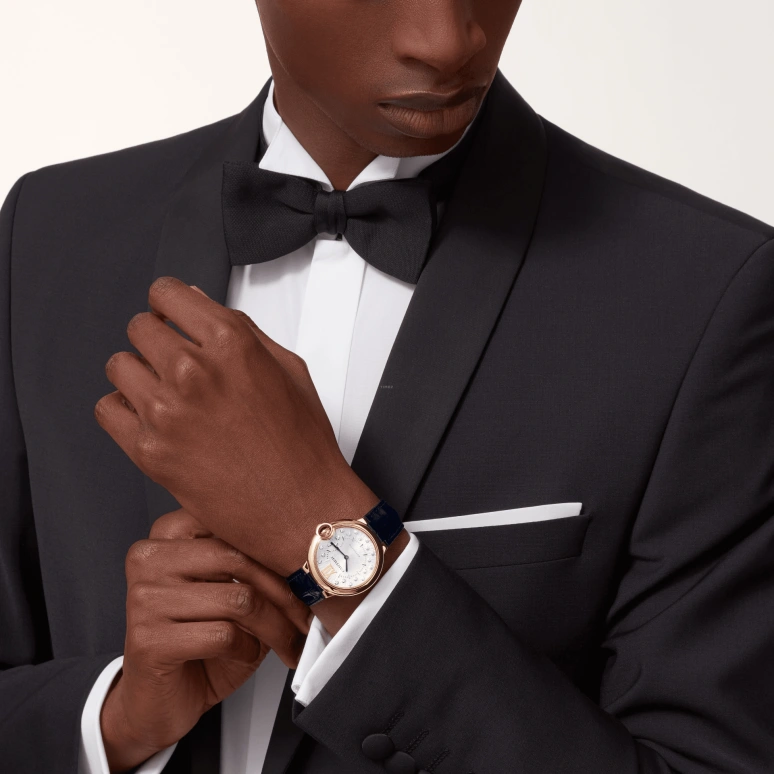 Cartier,Ballon Bleu de Cartier 36mm,36mm,Rose Gold,Silver,Automatic,Sapphire,Crystal Glass,Round,WGBB0053