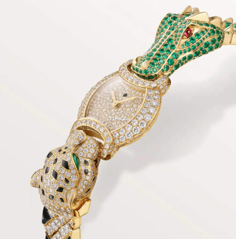 Cartier,Indomptables de Cartier 22.20mm,22.20mm,Yellow Gold,Gold,Silver,Quartz,Sapphire,Crystal Glass,Other,HPI01451