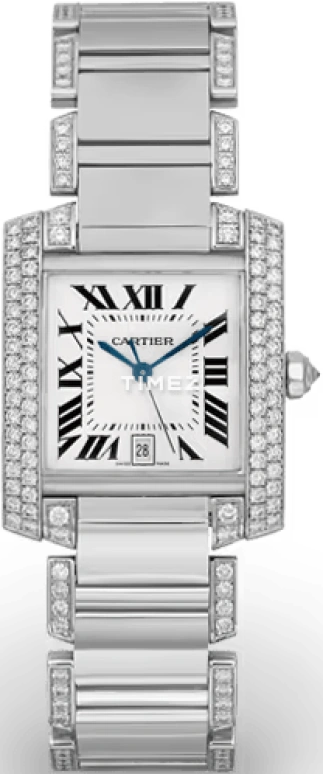 Cartier,Tank 28x32.50mm,28x32.50mm,White Gold,Silver,Automatic,Day,In-house Caliber,WE1003SF