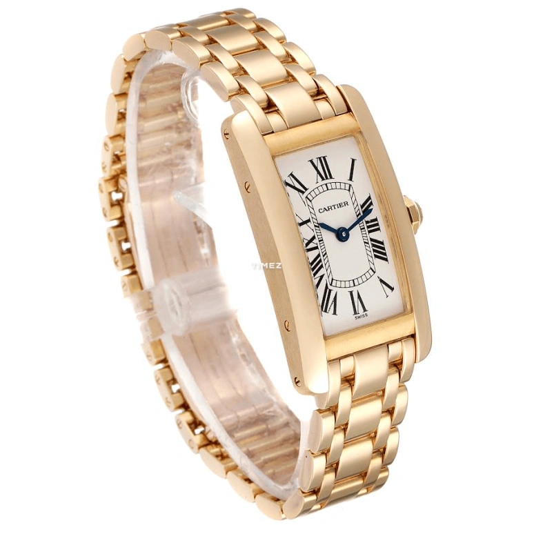 Cartier,Tank 19x35mm,19x35mm,Yellow Gold,White,Quartz,Sapphire,Crystal Glass,Square,W26015K2