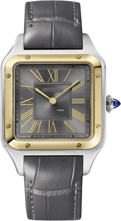 Cartier,Santos de Cartier 31.40x31.40mm,31.40x31.40mm,Stainless Steel,Grey,Quartz,Sapphire,Crystal Glass,Square,W2SA0028