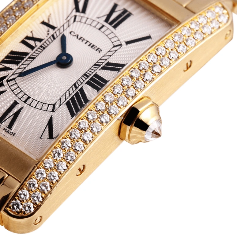 Cartier,Tank 19mm,19mm,Rose Gold,Silver,Quartz,Sapphire,Crystal Glass,Square,WB7043JQ