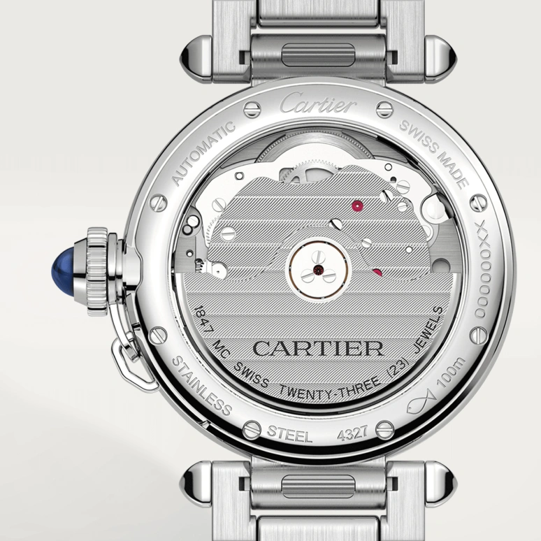 Cartier,Pasha de Cartier 35mm,35mm,Stainless Steel,Silver,Automatic,42hours,In-house Caliber,WSPA0013