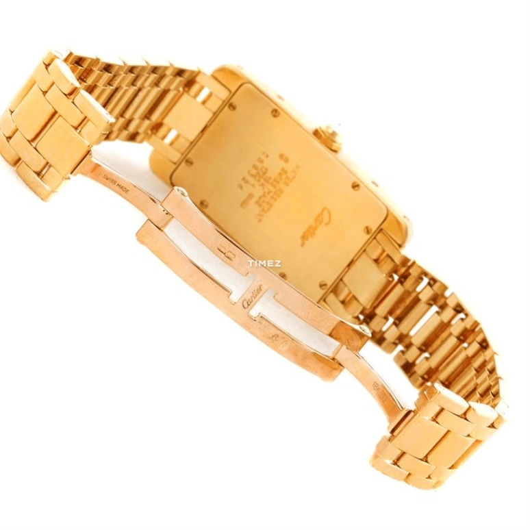 Cartier,Tank 22x41mm,22x41mm,Yellow Gold,Silver,Quartz,Sapphire,Crystal Glass,Square,WB7015K2
