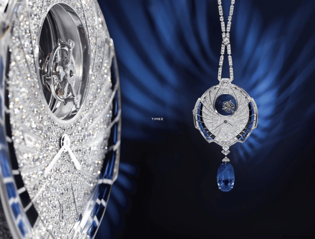 Cartier,High Jewelry Watches ,White Gold,Silver,Handwound,Tourbillon,In-house Caliber,Mysterieux Azure