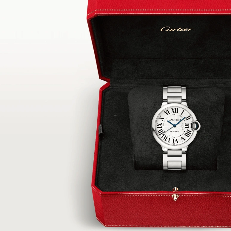 Cartier,Ballon Bleu de Cartier 36mm,36mm,Stainless Steel,Silver,Automatic,Sapphire,Crystal Glass,Round,WSBB0048