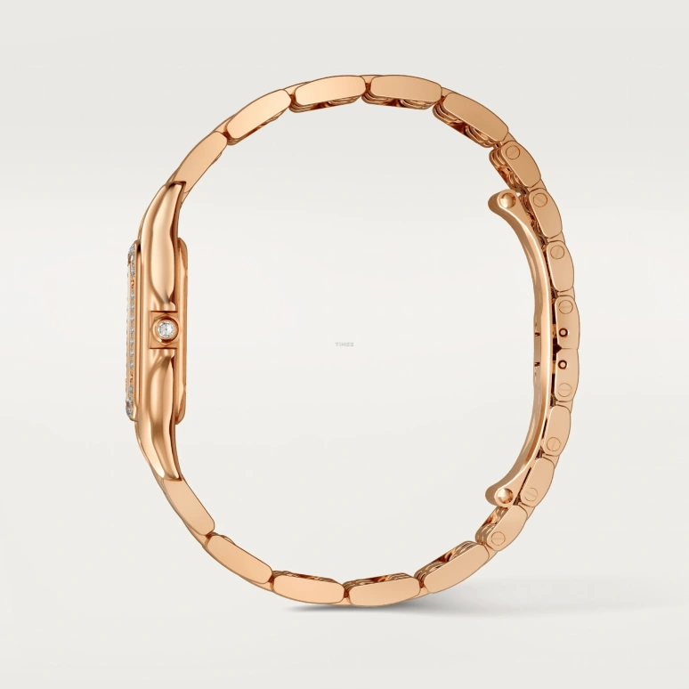 Cartier,Panthère de Cartier 36.50x26.70mm,36.50x26.70mm,Rose Gold,Silver,Quartz,Sapphire,Crystal Glass,Square,WJPN0041