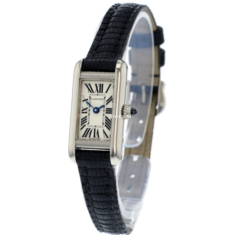 Cartier,Tank ,White Gold,Silver,Quartz,Sapphire,Crystal Glass,Square,W1540856